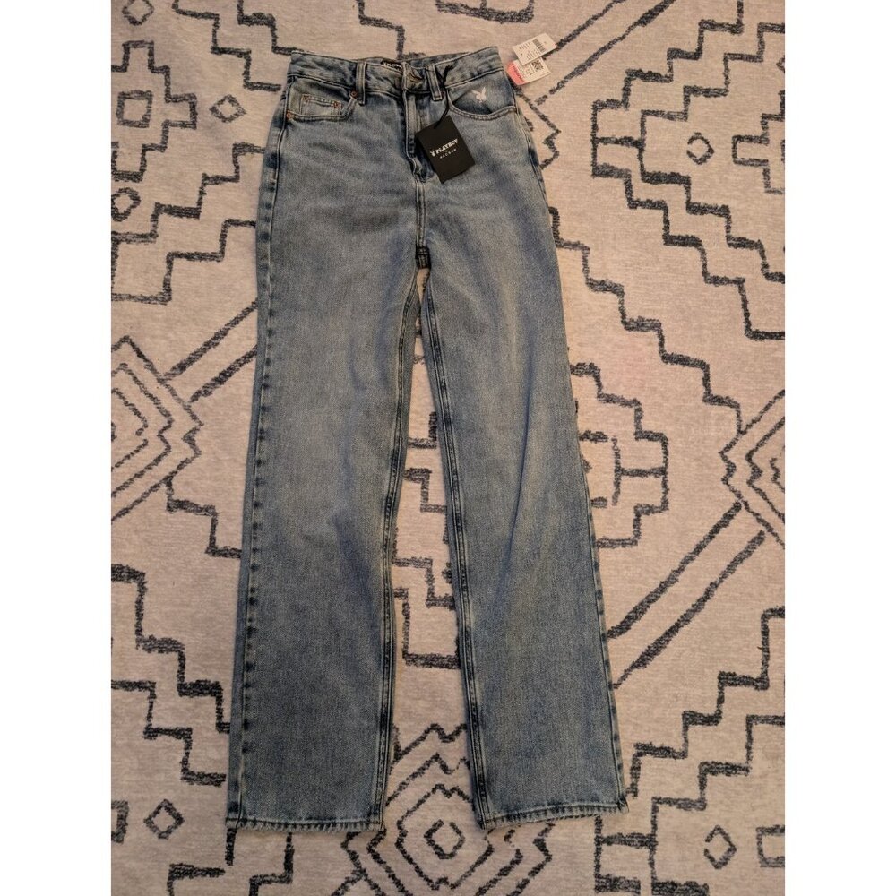 Playboy By Pac Sun Size 25 Jeans Womans Color  Blue Denim  Distressed